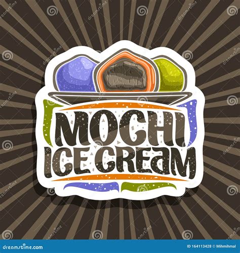 Vector Logo for Mochi Ice Cream Stock Vector - Illustration of gourmet ...