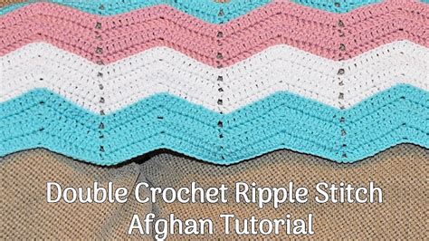 Double Crochet Ripple Stitch Afghan with Video | Ripple stitch, Crochet ...