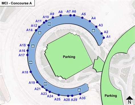 Kansas City Airport MCI Concourse A Map