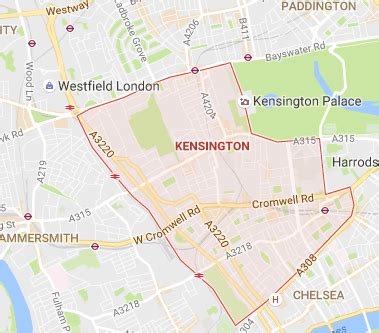 Kensington London Map - Map Of Counties Around London