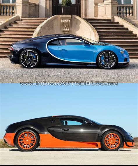 Bugatti Chiron vs. Bugatti Veyron profile