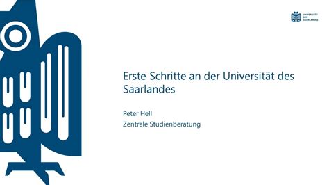 Erste Schritte an der Universität des Saarlandes - YouTube