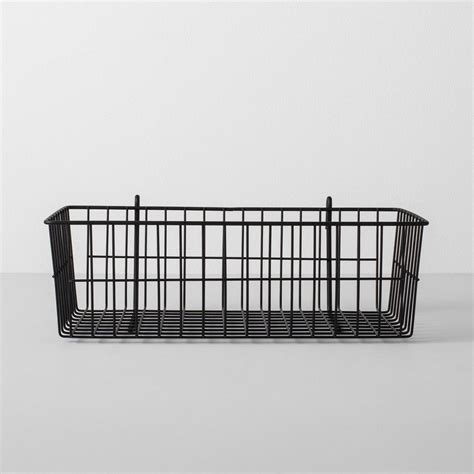 Wire Shelf Hanging Accessory Basket Black - Made By Design™ | Wire ...