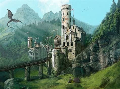 Castle in the mountains by kTornehave | Paisaje de fantasía, Lugares de ...