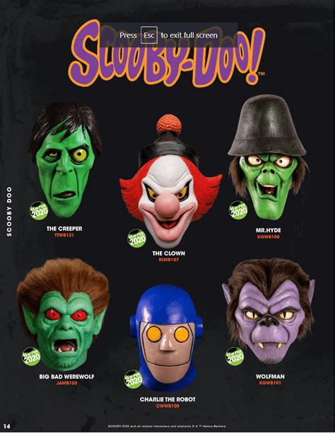 Scooby-Doo-masks - Universal Monsters Universe