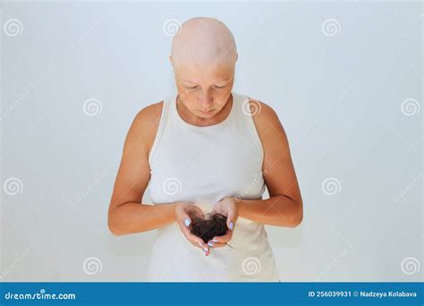 Consequences of Chemotherapy. Shaving Hair on the Head with a Razor ...