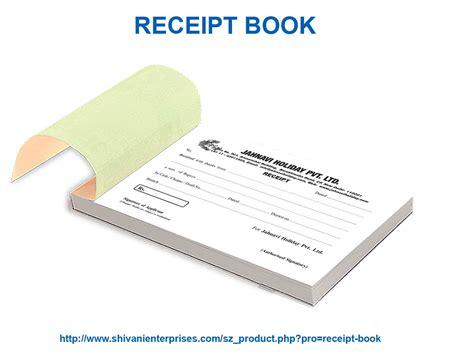 Custom Receipt Book Template