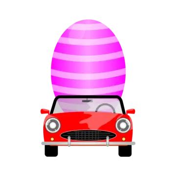 Toy Car With Egg Vector, Car, Toy Car, Cute Car PNG and Vector with ...