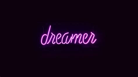 Wallpaper: http://desktoppapers.co/ay55-dreamers-neon-sign-dark ...