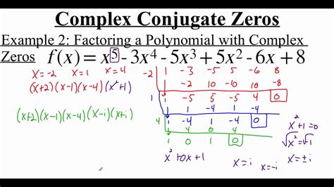 2.5.2 Complex Conjugate Zeros - YouTube