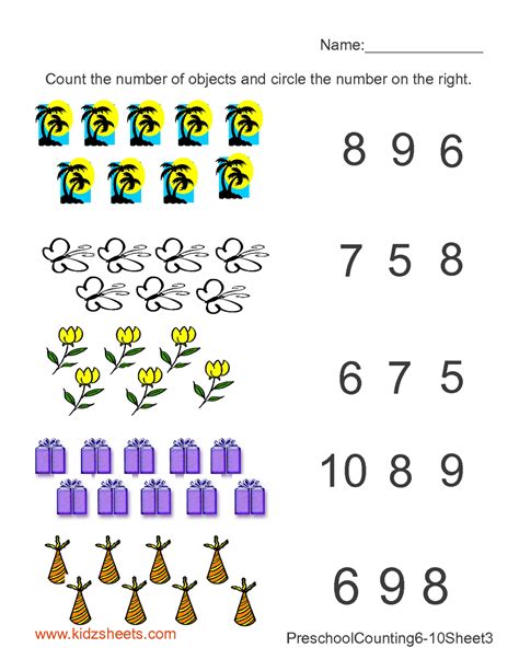 Math Activities Preschool Kindergarten Worksheets Worksheets For Kids ...