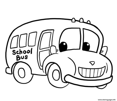 Kids School Bus Coloring page Printable