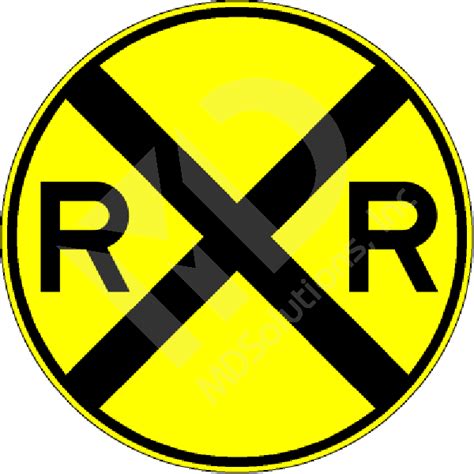 Railroad Crossing Advance Warning Sign