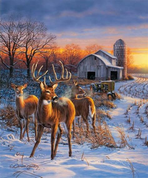 Pin by Helen Terry on Winter | Deer painting, Wildlife paintings, Deer art