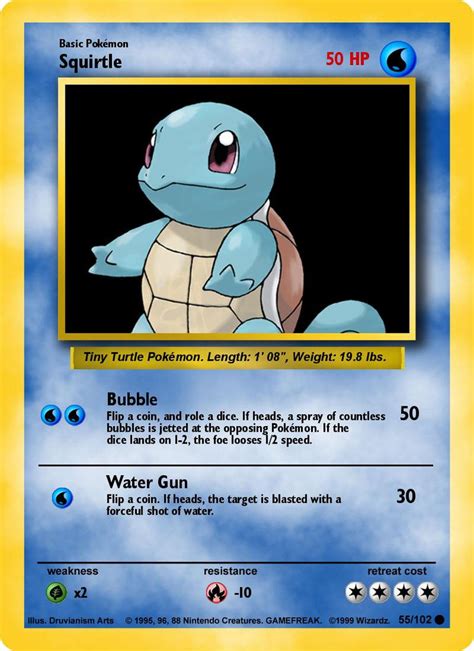 Pokemon card #7 - Squirtle by meteoL-drago3214 on DeviantArt