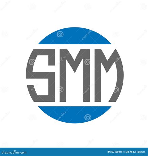 SMM Letter Logo Design on White Background. SMM Creative Initials ...