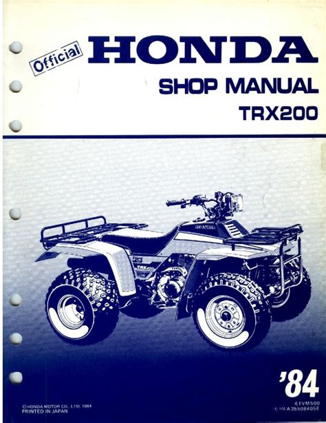 Honda Fourtrax *** **** Service Manual PDF Download