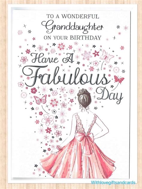 cute wonderful granddaughter birthday greeting card cards love kates ...