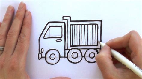 How to Draw a Cartoon Dump Truck - YouTube