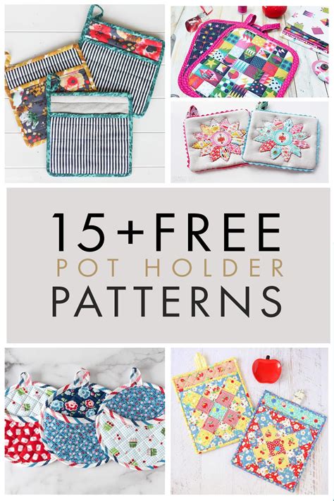 15+ FREE Pot Holder Patterns to Sew: Get Crafting | Sewing machine ...