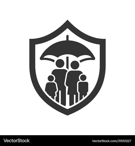 Family life insurance icon image Royalty Free Vector Image