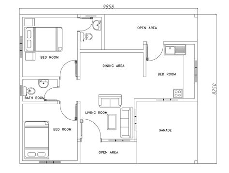 Small House Plan Autocad