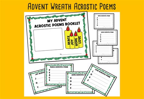 Advent Wreath Acrostic Poems Graphic by vivianrobertson.rb · Creative ...