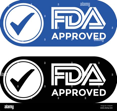 FDA Approved Food and Drug Administration stamp, icon, symbol, label ...