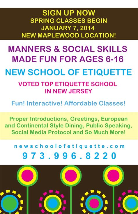 Etiquette Classes for Kids-Register Now! | Montclair, NJ Patch