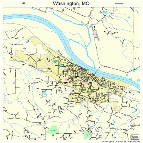 Washington Missouri Street Map 2977416