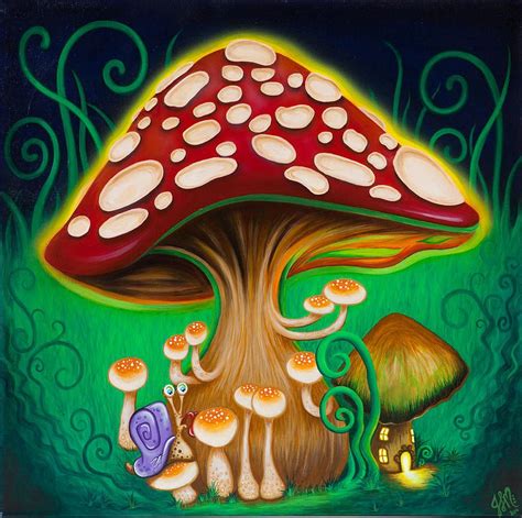 Mushroom Magic by Jennie MacMillan | Mushroom art, Trippy mushrooms ...