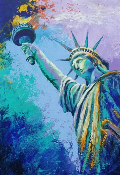 Lady Liberty Painting by Tanja Schneider | Saatchi Art