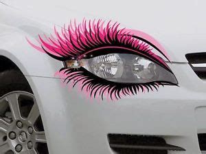 Sticker Pair Novelty Car Eye Lashes Eyelashes Headlight Car Pink ...