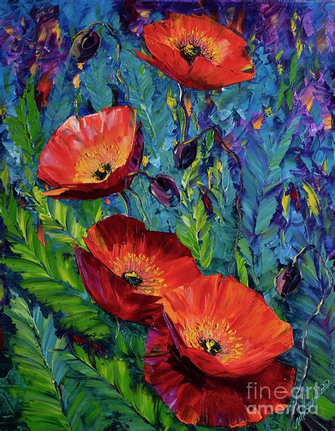 Poppy Flower Painting #12 Painting by Willson Lau - Pixels