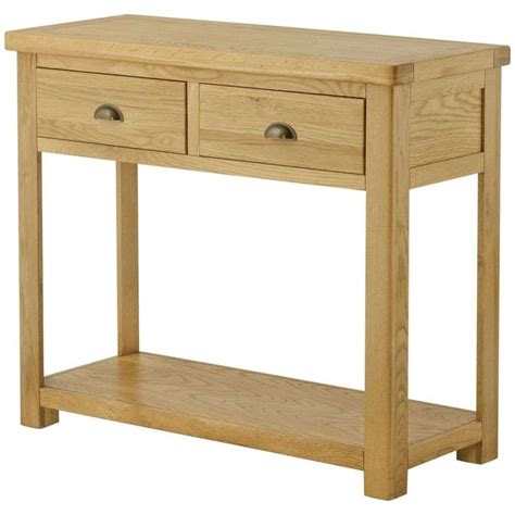 Trend Solid Oak Console Hall Table - Best Price Available