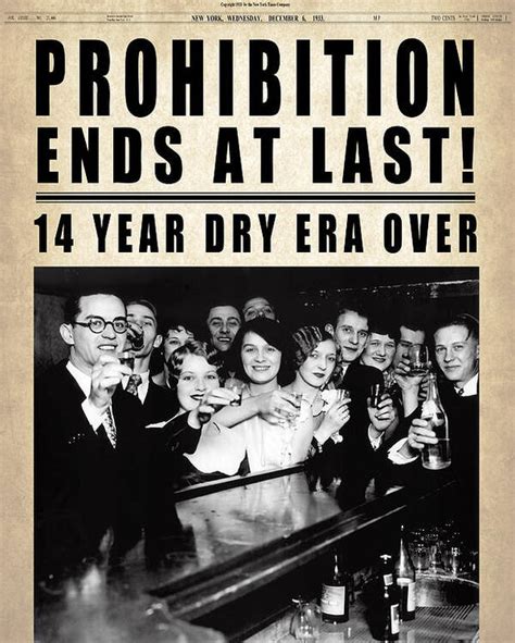 Prohibition Ends At Last 1933 Poster by Daniel Hagerman