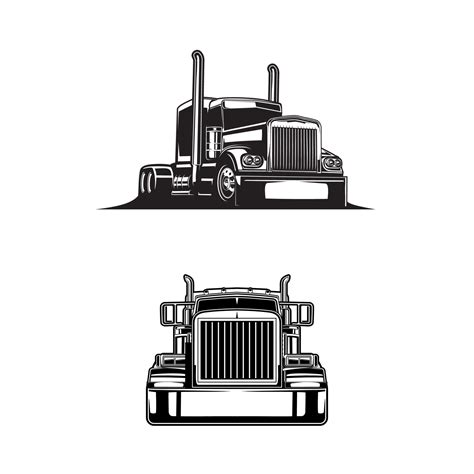 semi truck silhouette 4714442 Vector Art at Vecteezy