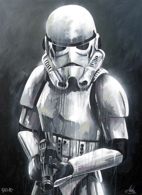 original CANVAS PRINT star wars ART PAINTING ANDY BAKER signed COA | eBay