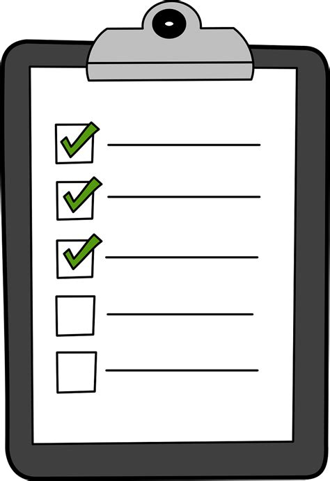 checklist clipboard clipart - Clip Art Library