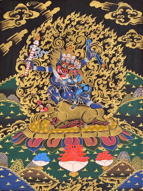 Dharmaraja Yama with Yami (Tibetan Buddhist)