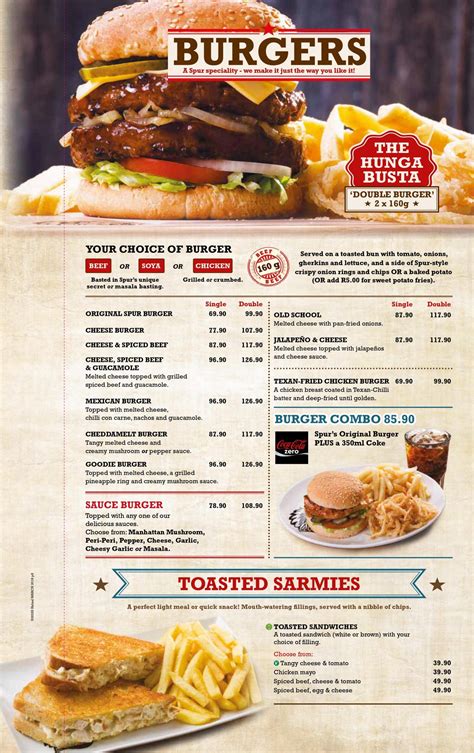 Spur Steak Ranches Menu Prices & Specials