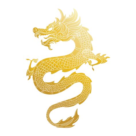 Gold Dragon Chinese Vector, Year Of The Dragon, Lunar New Year, Chinese ...