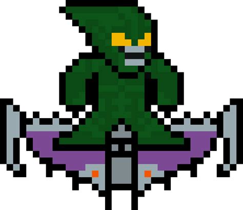 Green Goblin | Pixel drawing, Pixel art, Green goblin