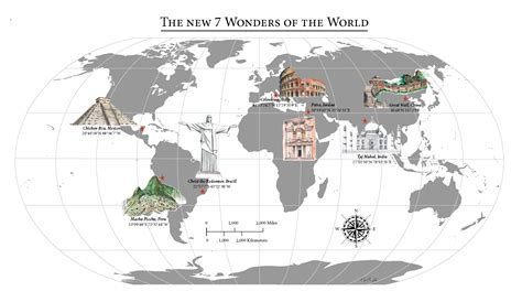 United States Wonders Of The World Map