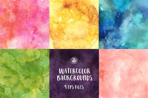 9 FREE Watercolor Backgrounds By TheHungryJPEG | TheHungryJPEG