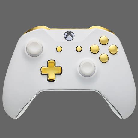 Xbox One Controller // White Velvet + Gold - Custom Controllers - Touch ...