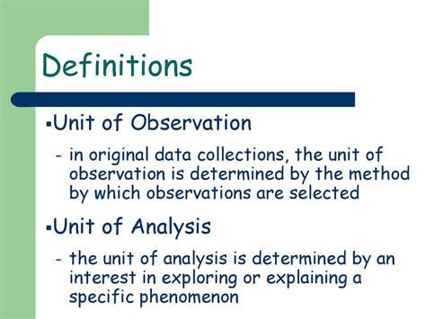 Units of Analysis The Basics. - ppt download