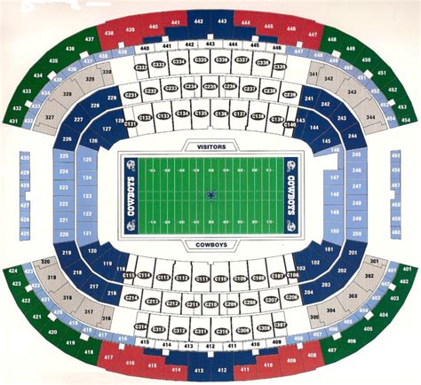 New Dallas Cowboys Stadium Seating Chart - Arlington 2009