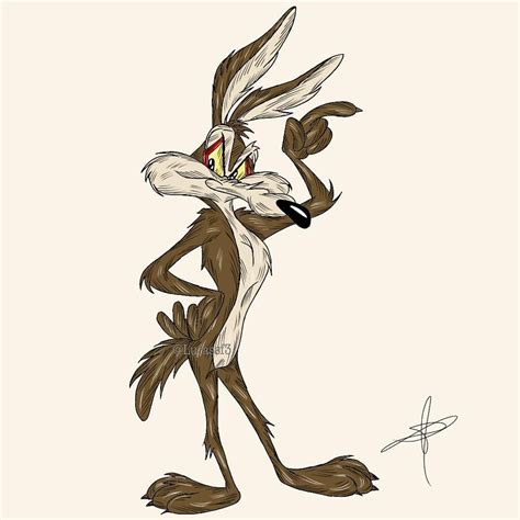 Wile E. Coyote | Cartoon drawings, Cute cartoon drawings, Coyote