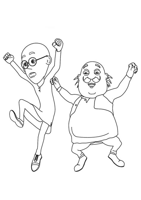 Coloring Pages | Free Motu Patlu Coloring Pages